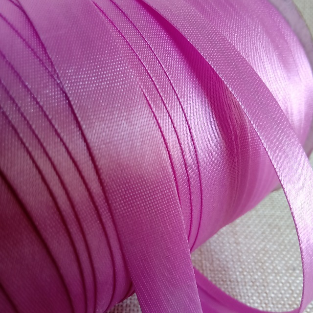 Коса бейка атлас, 15 мм, рожевий бузок (036)