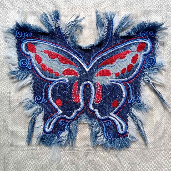 Нашивка Метелик, джинс, 200х170 мм