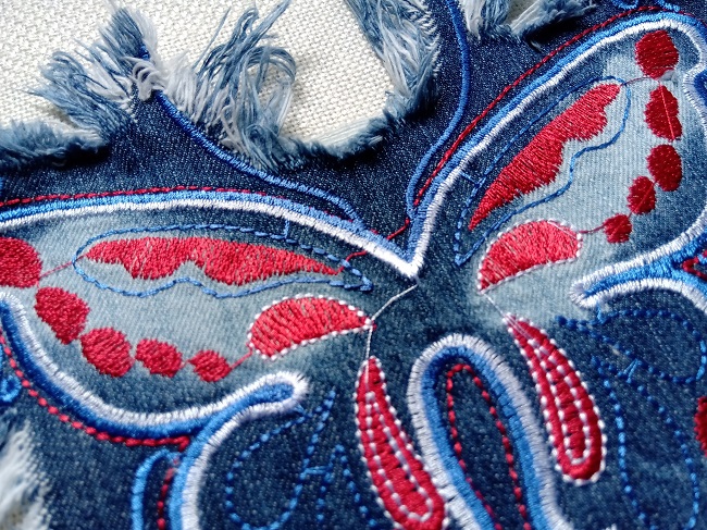 Нашивка Метелик, джинс, 200х170 мм