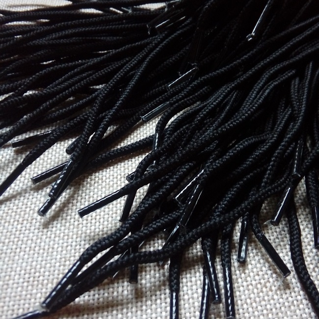 Шнурки круглі, тонкі, 3 мм., 100 см., чорний.