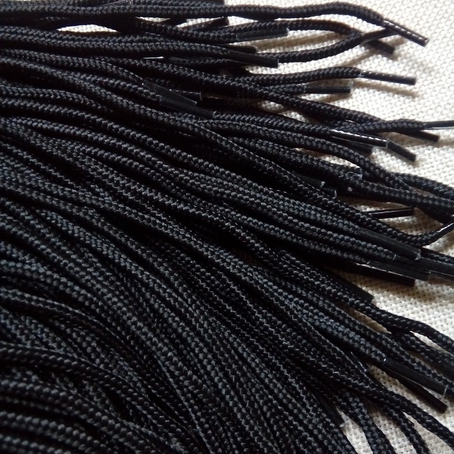 Шнурки круглі, тонкі, 3 мм., 80 см., чорний.