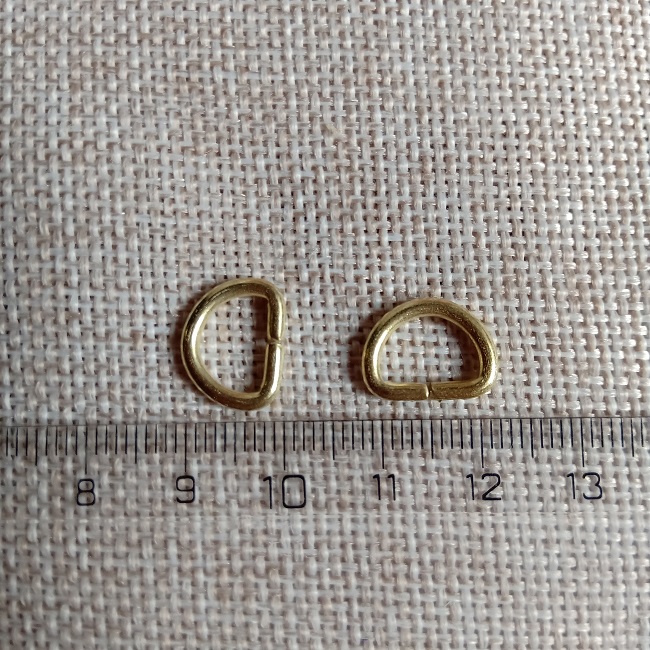 Півкільце 10 мм (2 мм),  золото.