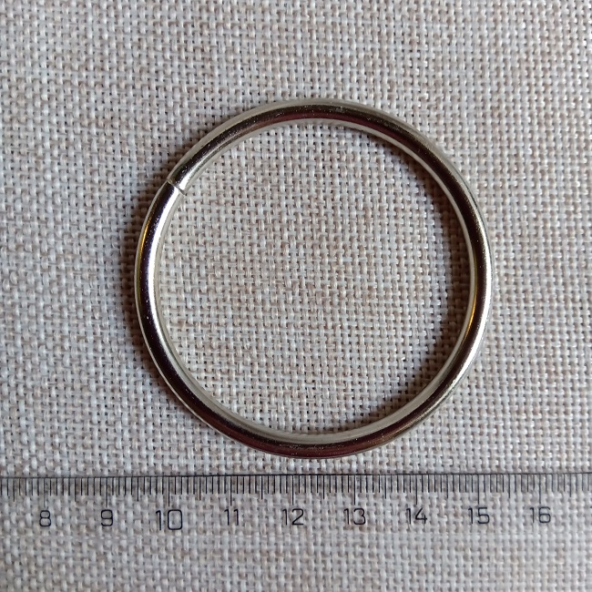 Кільце металеве, 50 мм, (4 мм), нікель.
