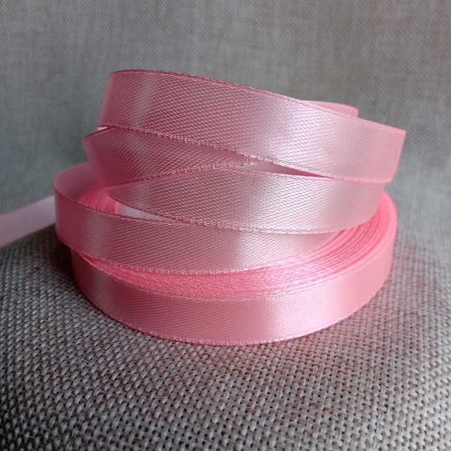 Атласная лента 12 мм., розовый.