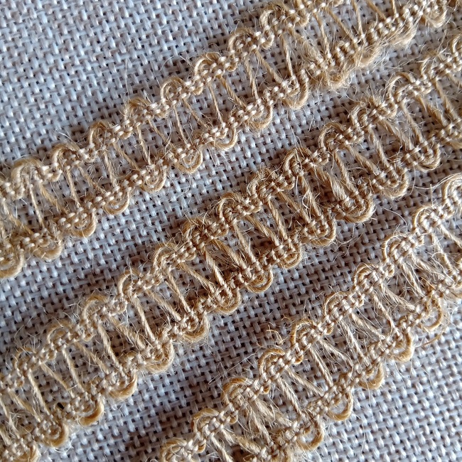 Тасьма плетена джутова  17 мм.