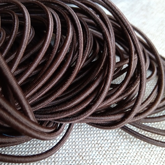 Резинка-канат (шляпная), 3 мм., коричнева.