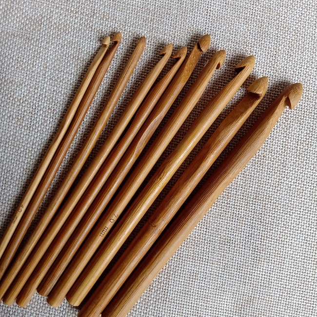 Набор гачків для вязання, бамбук, асорті (10 шт.)