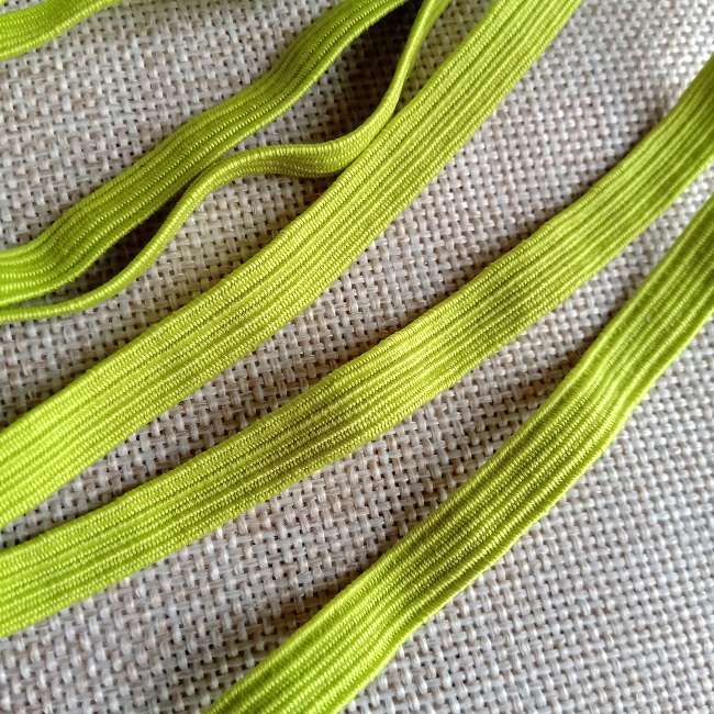 Резинка білизняна плетена, 8 мм., салатова.