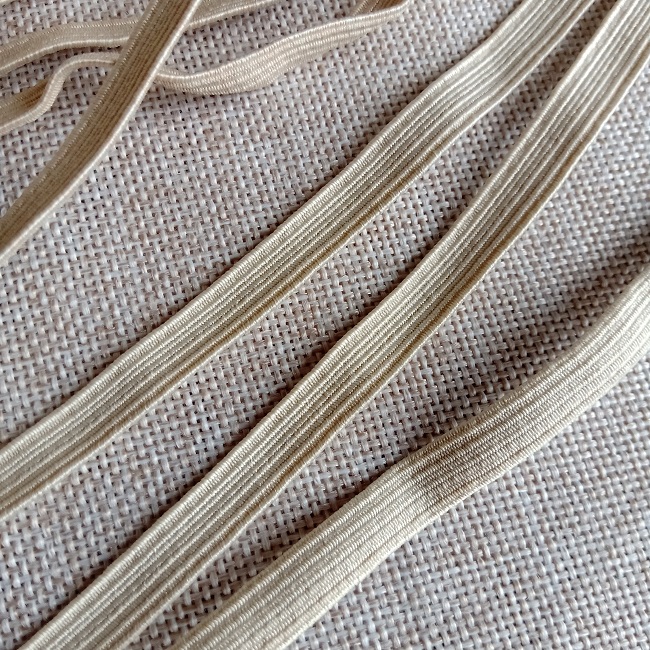 Резинка білизняна плетена, 8 мм., бежева.