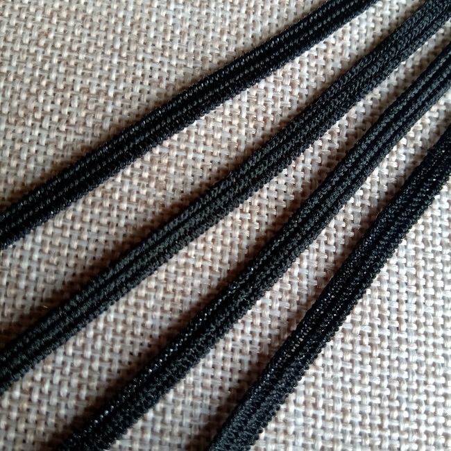 Резинка вязана (для масок),  4 мм., чорна.