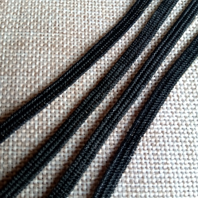 Резинка вязана (для масок),  4 мм., чорна.