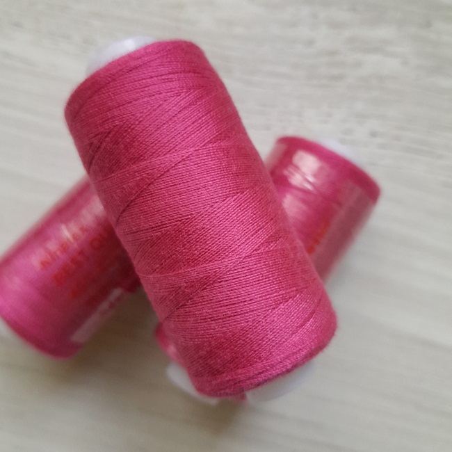 Нитка швейна Ninatex, 40/2 400 ярдів, рожевий, 130