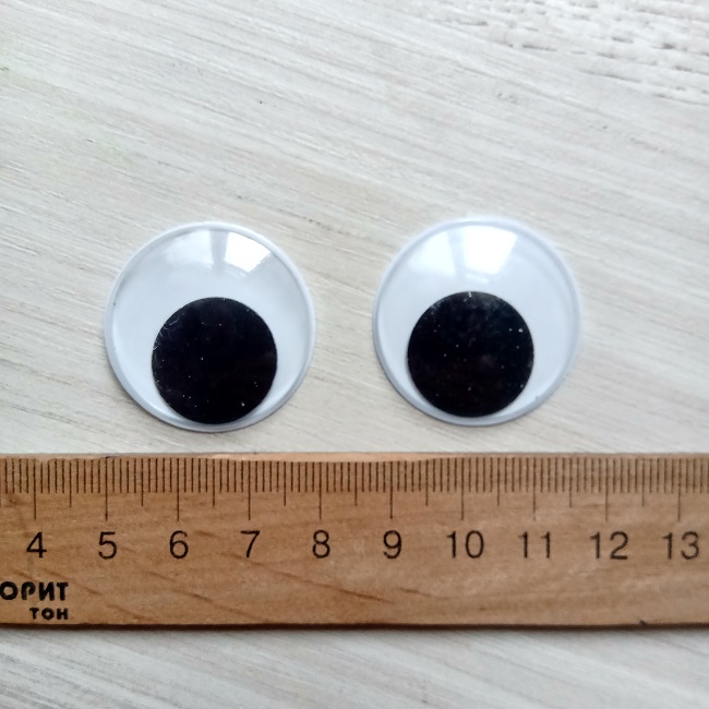 Очі для іграшок круглі, 30 мм. (пара)