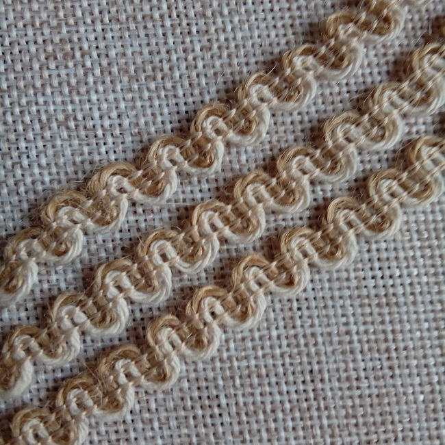 Тасьма плетена джутова  8 мм.