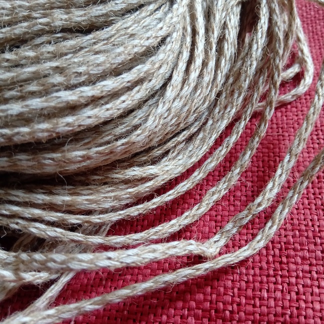 Шнур  (бечевка) плетений, джутовий з х/б ниткою 3 мм.
