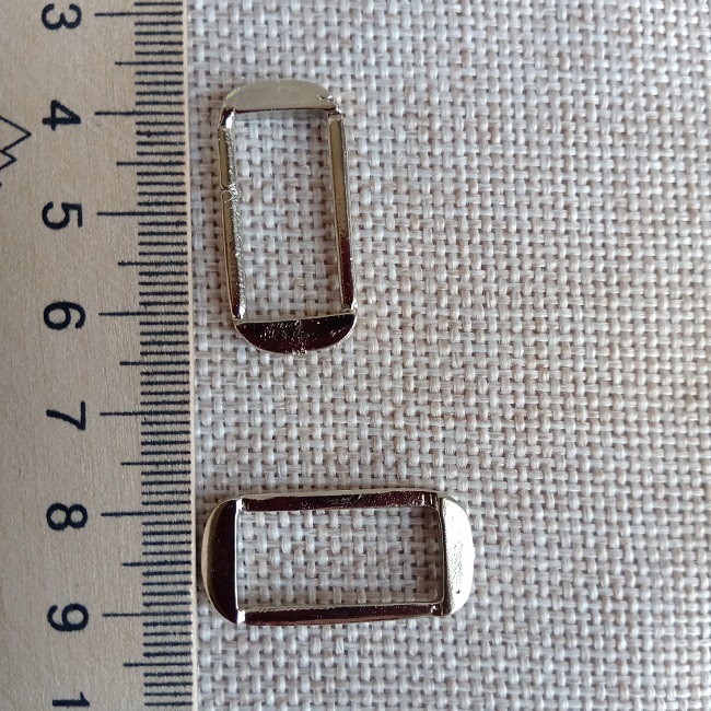 Перетяжка металева, 20х10 (28х13) мм., нікель.