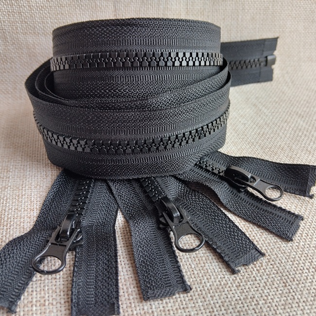 Тракторна блискавка 90 см, тип-5, розємна, 1 бігунок, чорна (322)