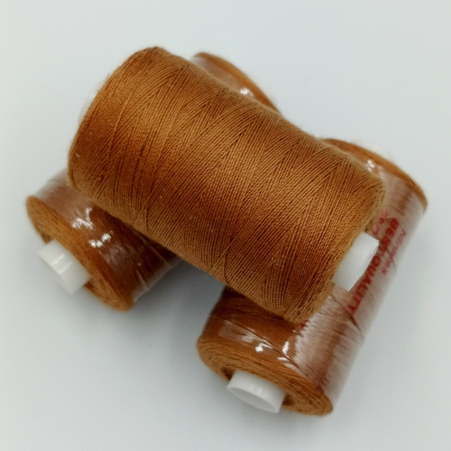 Нитка швейна Ninatex, 20/2, 400 ярдів, рижий 161.