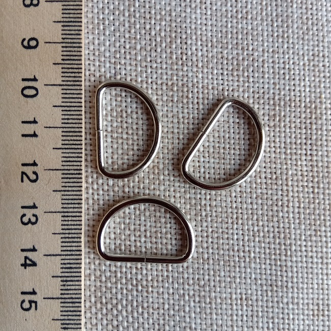 Півкільце 20 мм, (2 мм) нікель.