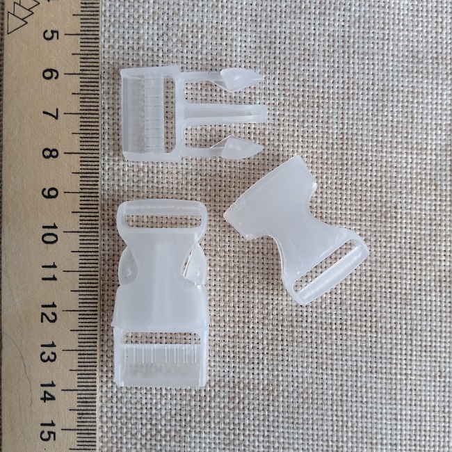 Фастекс 20 мм., білий, прозорий.