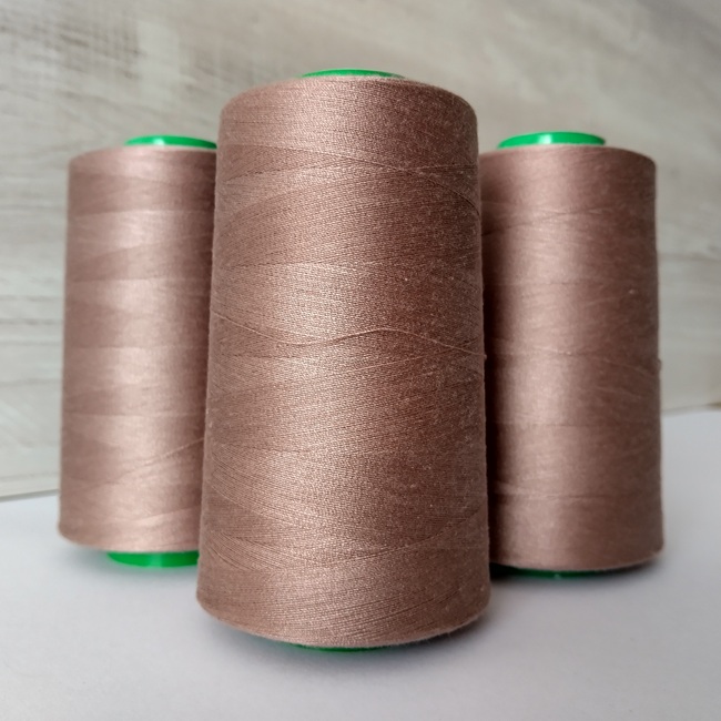 Нитки швейні Ninatex, 40/2, 5000 ярдів, темно- бежеві (118)