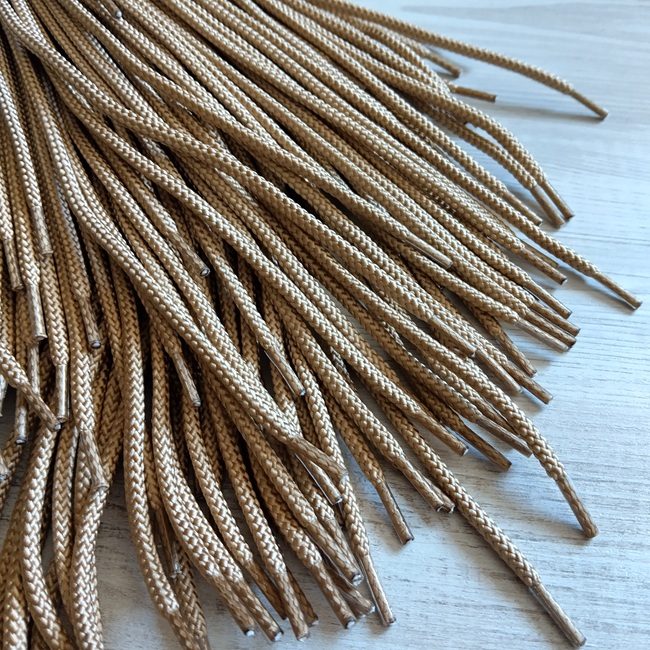 Шнурки круглі, 5 мм, 50 см, бежеві