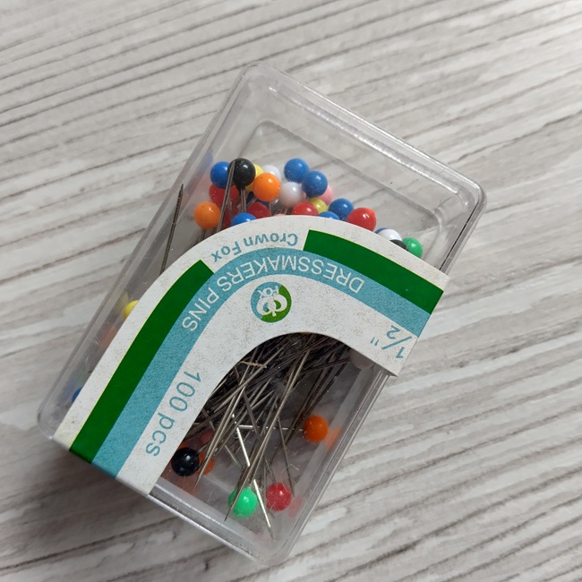 Шпилька-намистина кольорова в пластиковій коробці, 38 мм, 80 шт (2)