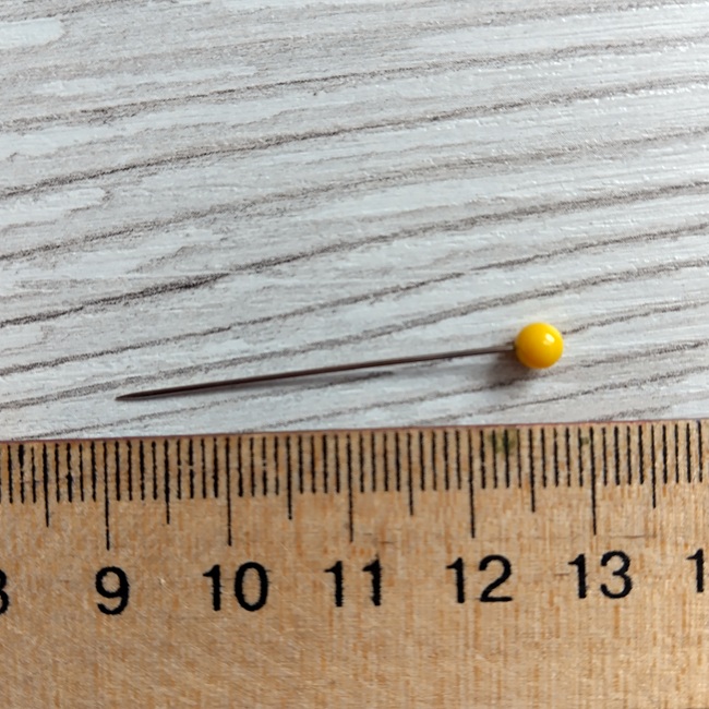 Шпилька-намистина кольорова в пластиковій коробці, 38 мм, 80 шт (2)