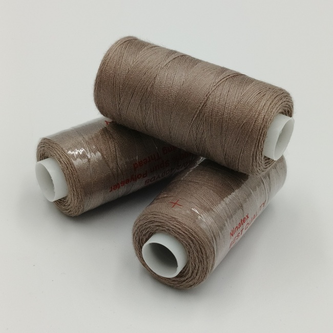 Нитка швейна Ninatex, 40/2 400 ярдів, темно-бежевий, 405