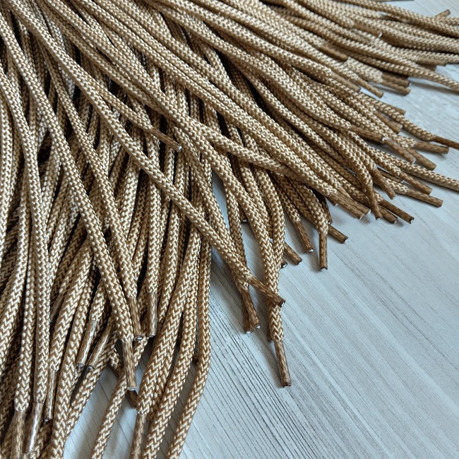Шнурки круглі, 5 мм, 100 см, бежеві (043)