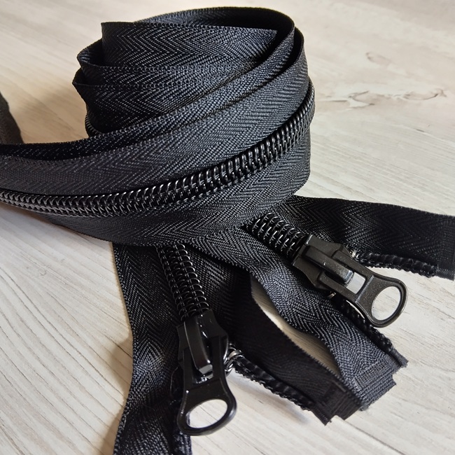 Блискавка спіральна, тип-10, 80 см, 1 бігунок, чорна (580)
