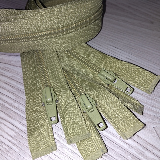 Блискавка спіральна, тип-5, 50 см, оливково-салатовий