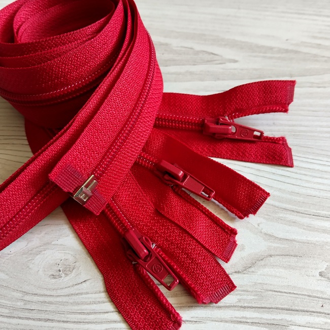 Блискавка спіральна, тип-5, 50 см, червоний