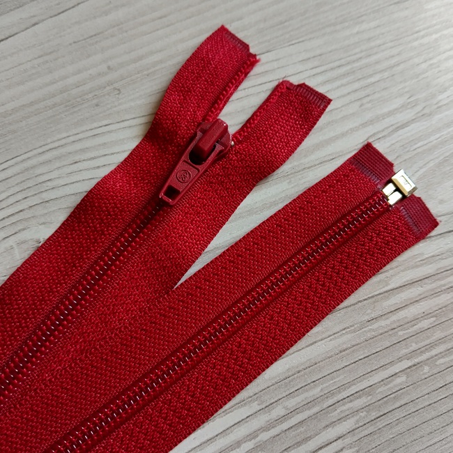 Блискавка спіральна, тип-5, 50 см, червоний