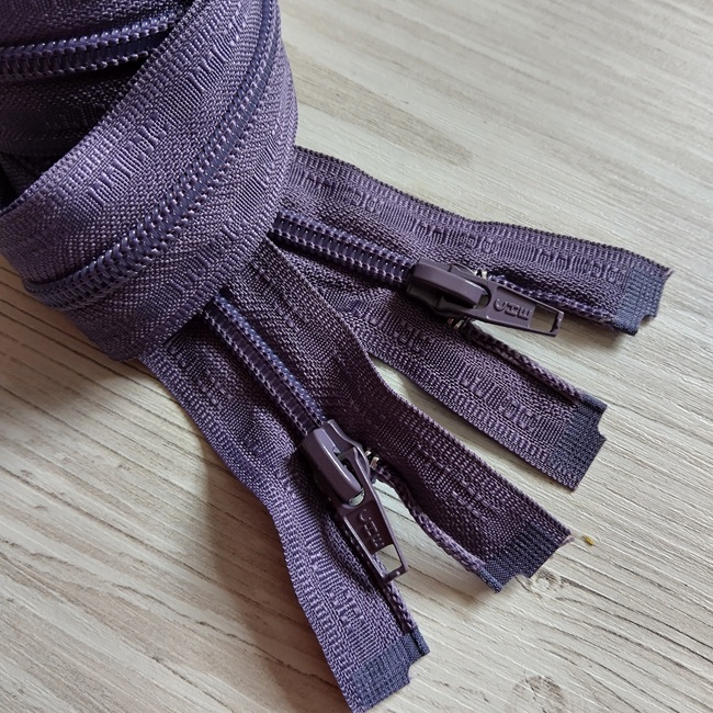 Блискавка спіральна, тип-5, 50 см, сіро-бузковий