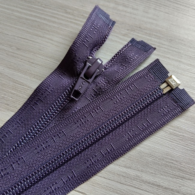 Блискавка спіральна, тип-5, 50 см, сіро-бузковий