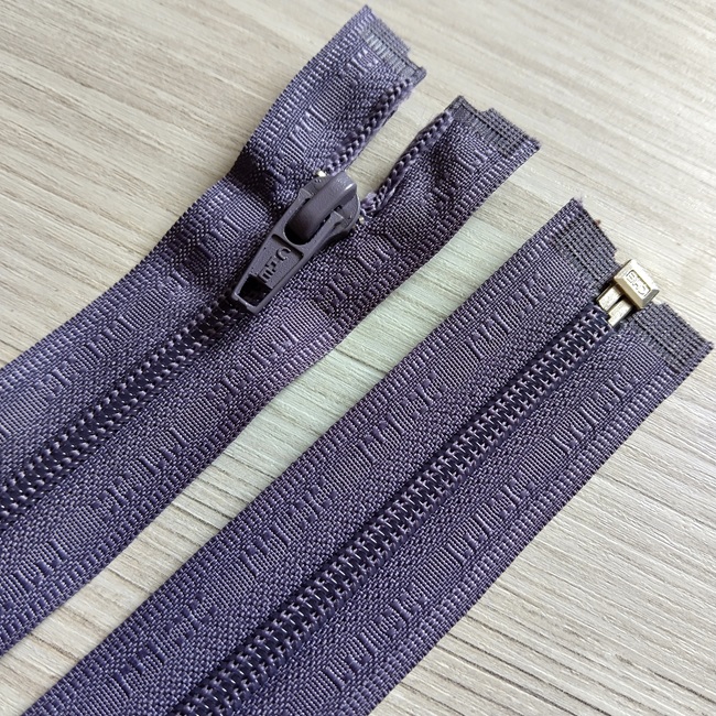 Блискавка спіральна, тип-5, 50 см, сіро-бузковий (1)