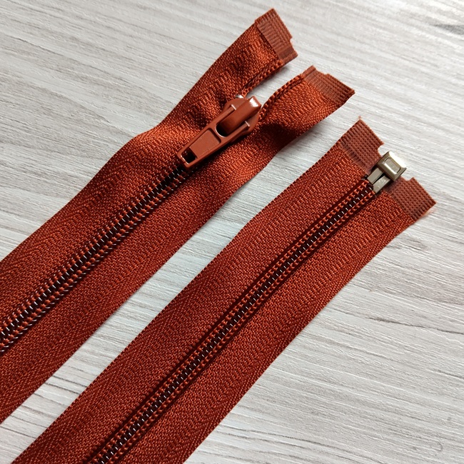 Блискавка спіральна, тип-5, 55 см, рудий (293)
