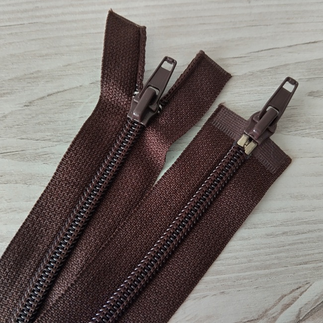 Блискавка спіральна, тип-7, 2 бігунка, 110 см, темно-коричнева