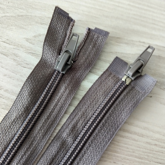 Блискавка спіральна, тип-7, 2 бігунка, 110 см, сіра*