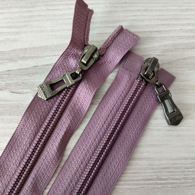 Блискавка спіральна, тип-7, 2 бігунка, 110 см, бузкова