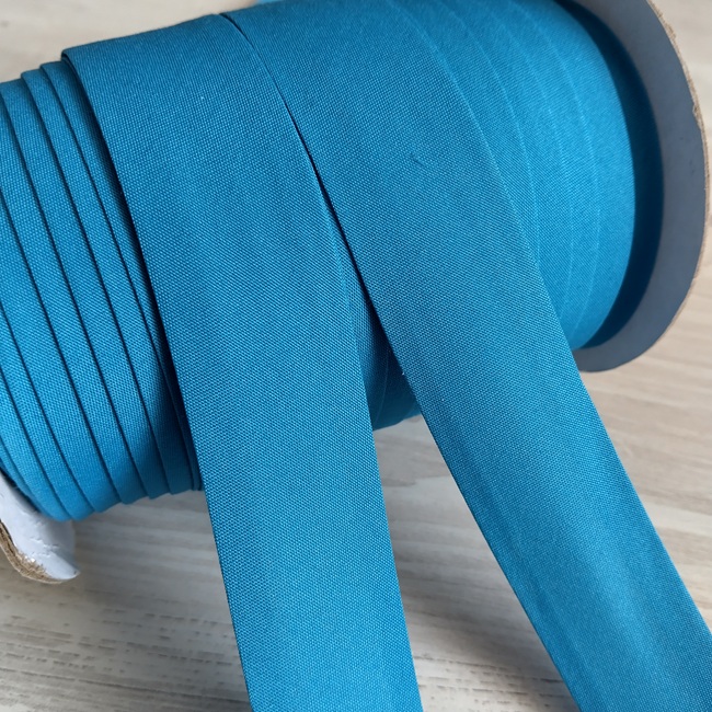 Коса бейка бавовна, 25 мм, блакитний насичений (86)