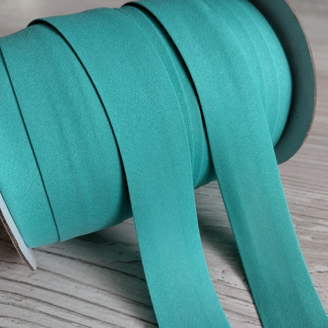 Коса бейка бавовна, 25 мм, бірюзовий (84)