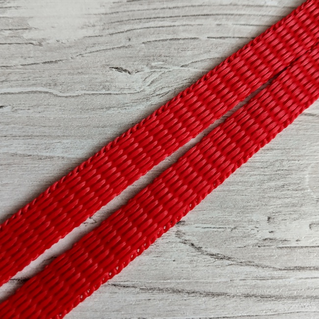 Стрічка ремінна, поліпропілен, 10 мм, червона