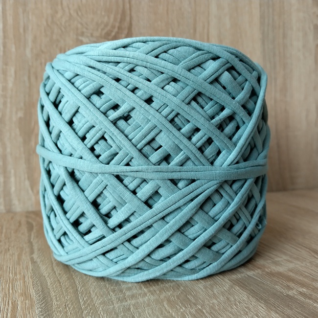 Трикотажна пряжа вторинна, світло оливкова, 5 мм, 100-120 м (2)