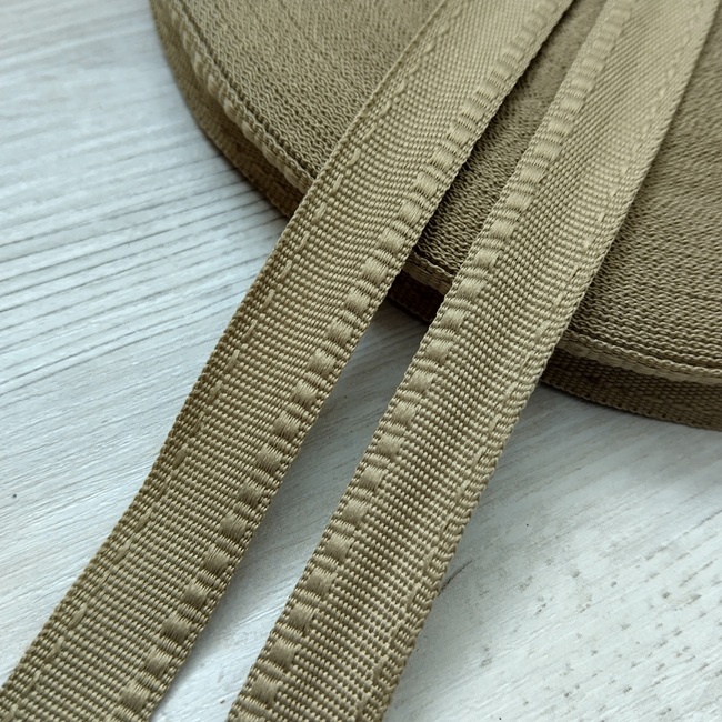 Тасьма брючна,15 мм, бежева