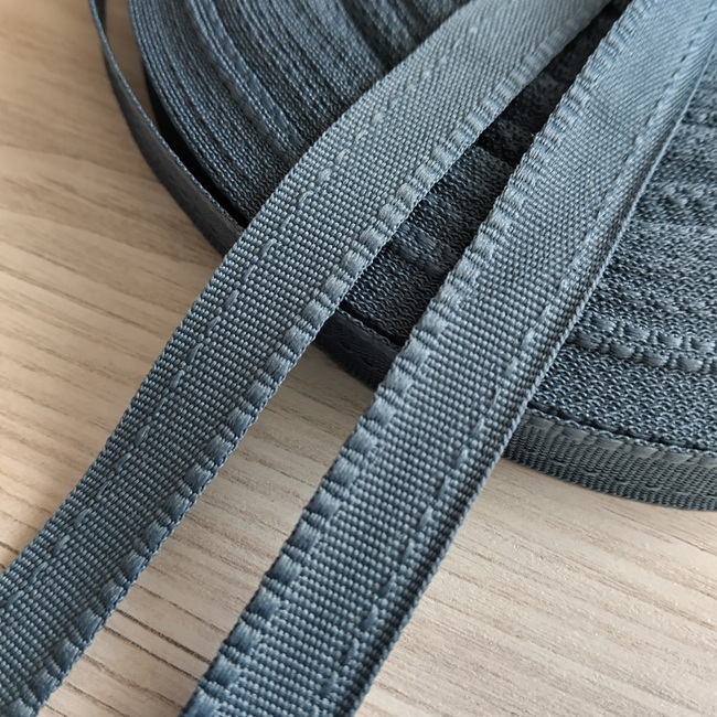 Тасьма брючна, 15 мм, сіро-блакитний