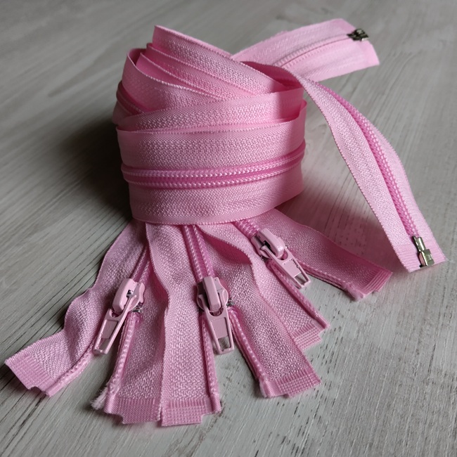 Блискавка спіральна, тип-5, 80 см, світло-рожевий (134)