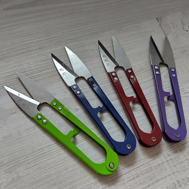 Ножиці для обрізки ниток великі, 12.5 см, кольорові