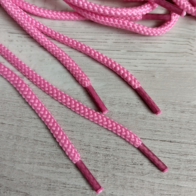 Шнурки круглі, 5 мм, 80 см, рожеві